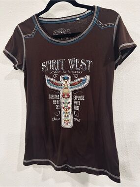 Panama Jack Spirit West Lodge & Resort Graphic Short Sleeve Tee Large